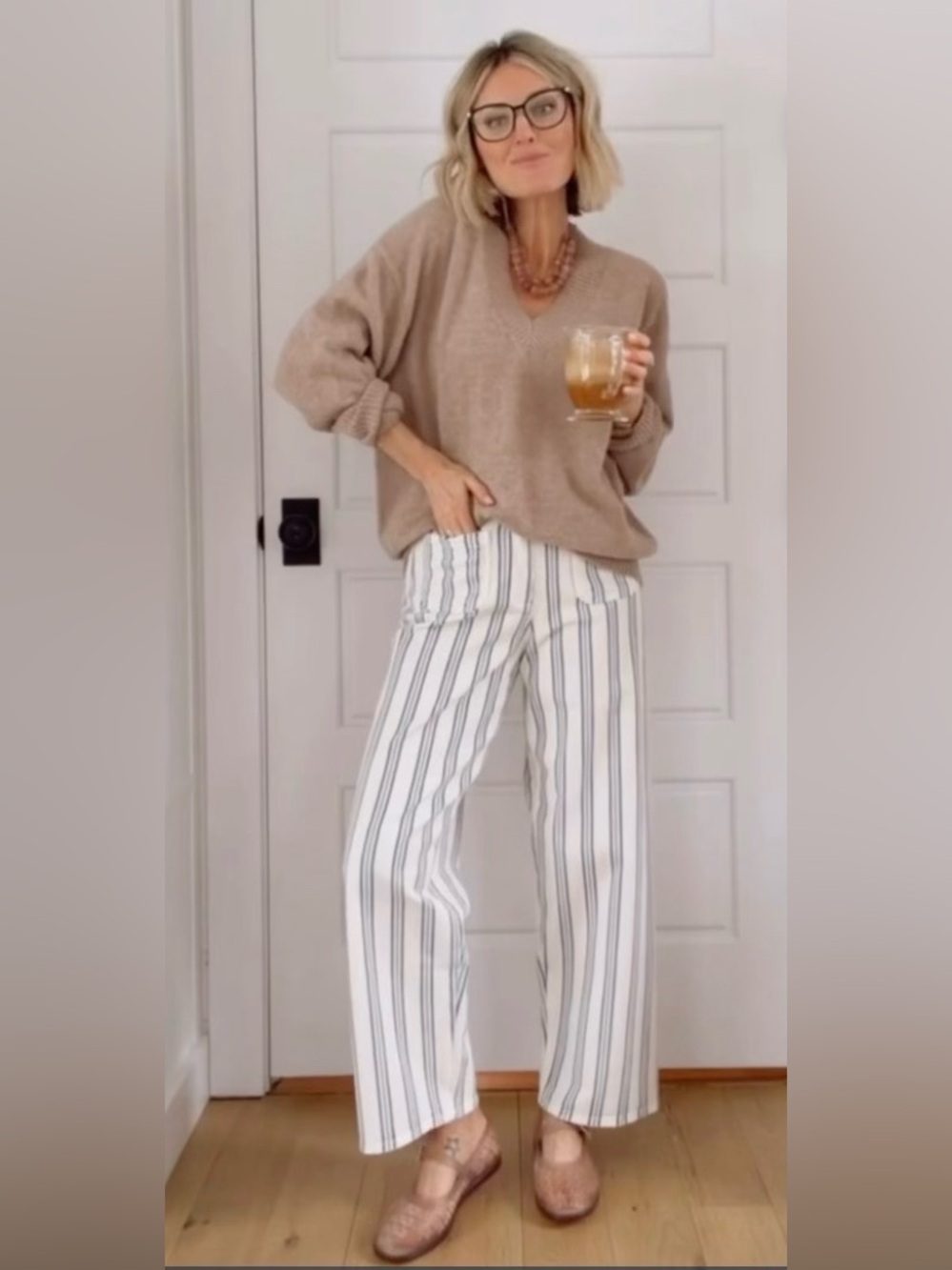Universal Thread Highest-Rise Striped Sailor Straight Leg Jeans